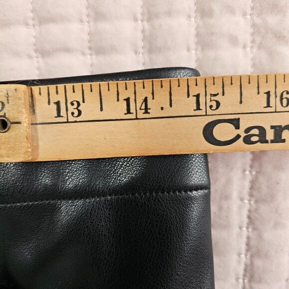 NEW WITH TAGS MONO B TOO COOL VEGAN LEATHER BLACK STRAIGHT PANTS SIZE M - Picture 12 of 15